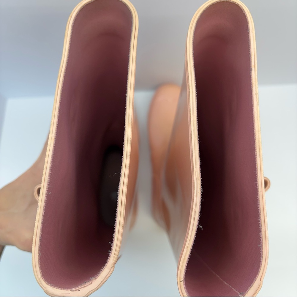 Hunter Tall Rain Boots Pink Sand Glossy Wome Size 9 US - Picture 8 of 10